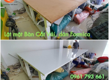 Lật Mặt Và Dán Lại Formica Cho Mặt Bàn Cắt Vải Cũ